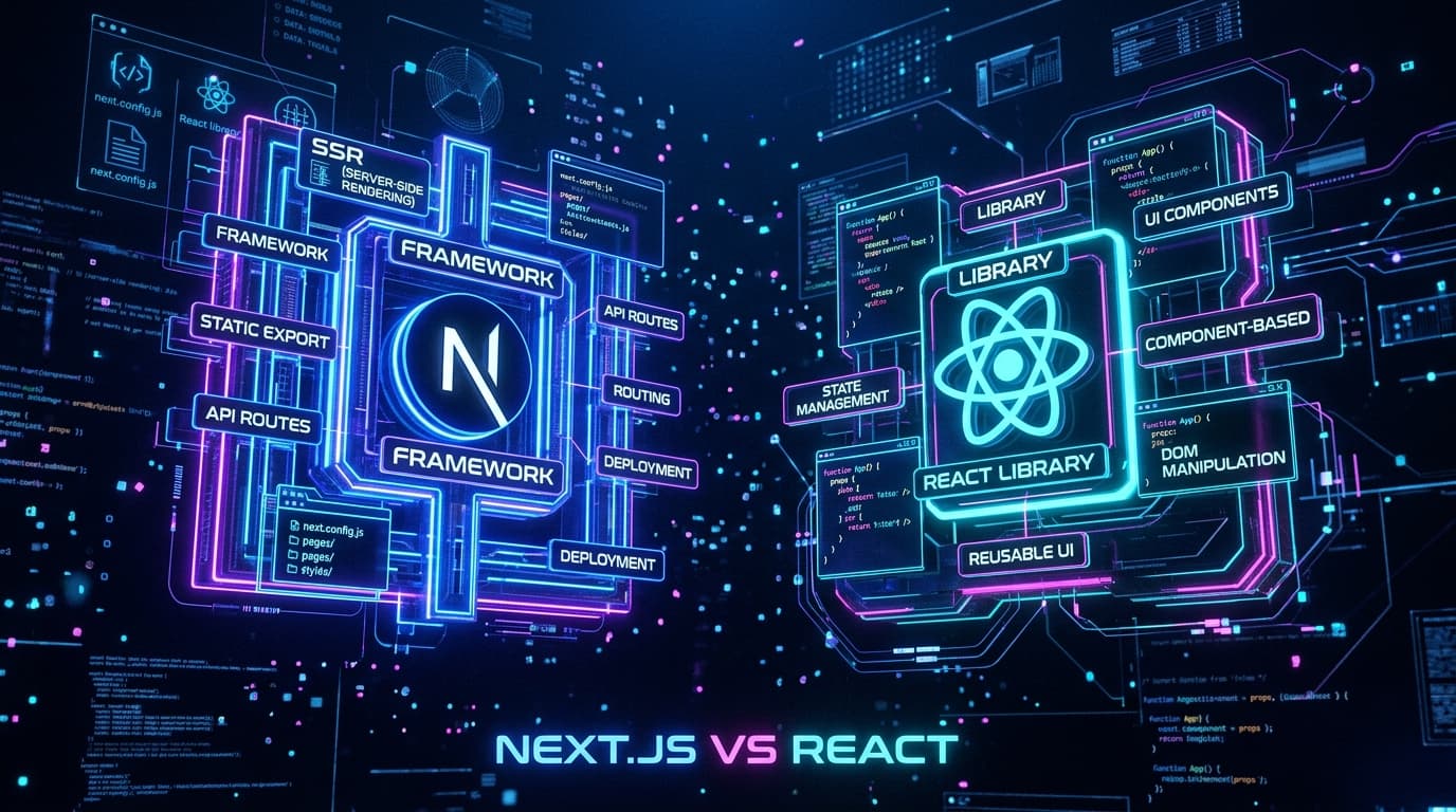 Next.js vs React in 2026: When to Use Which